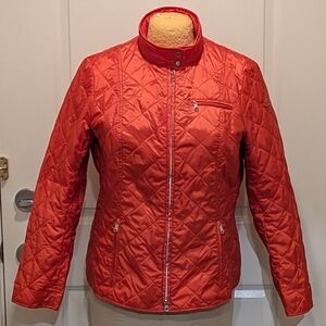 EUC Fuchs Schmitt 44 Burnt Orange Lightweight Two-Way Zip Puffer Jacket